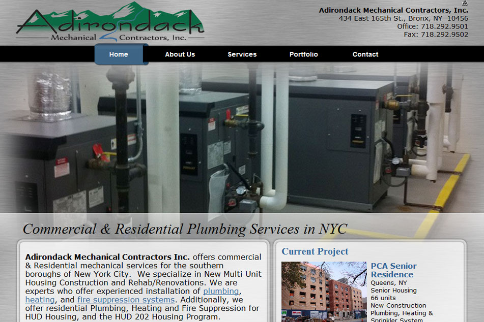Adirondack Mechanical Contractors, Inc. - <a href='http://adkmech.com' target='_blank'>adkmech.com</a> - Bronx, NY